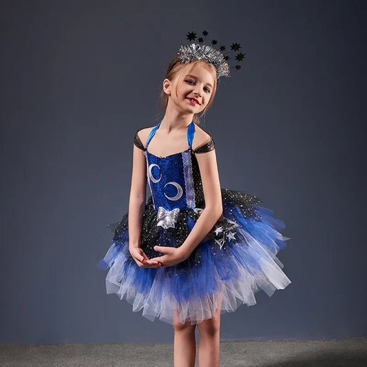 Galaxy Moon and Stars Costume for Children - Evening Dress