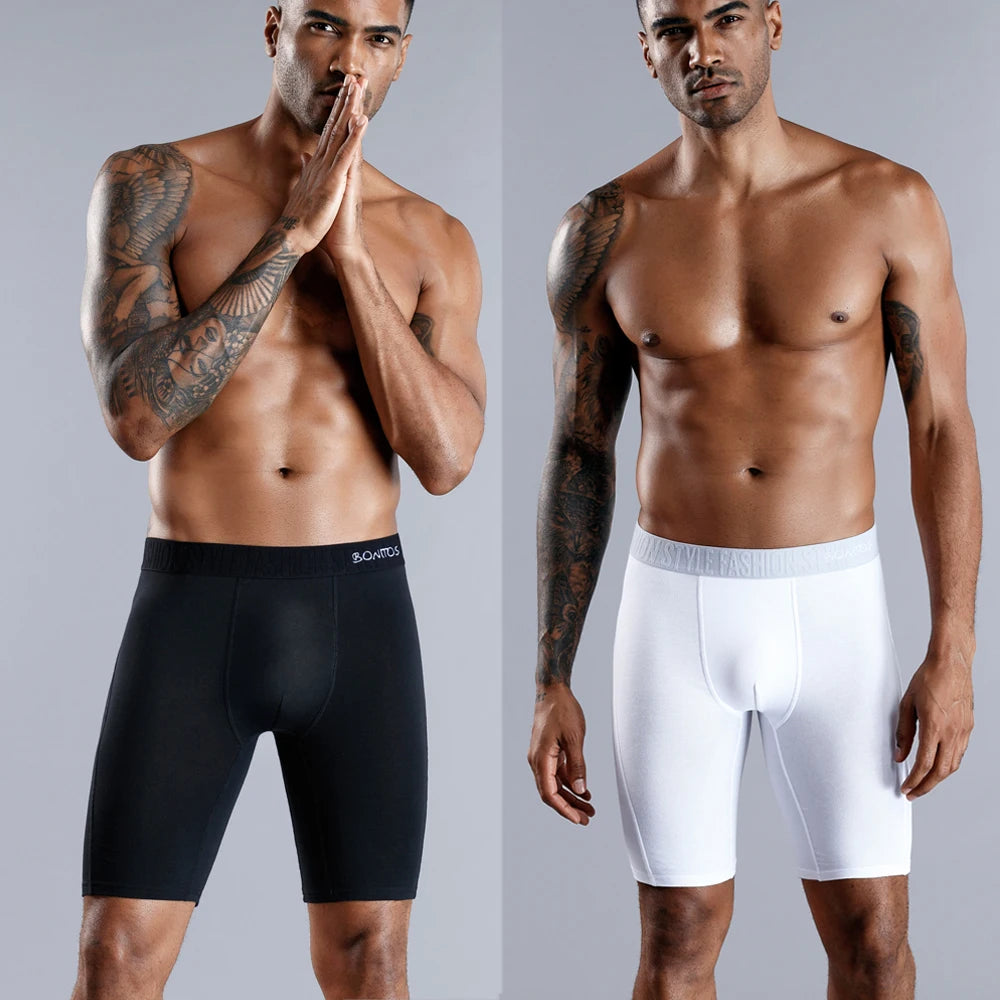 Long boxer shorts for men