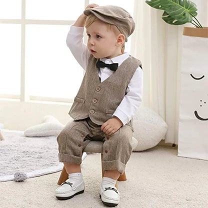 Birthday Romper with Hat and Vest