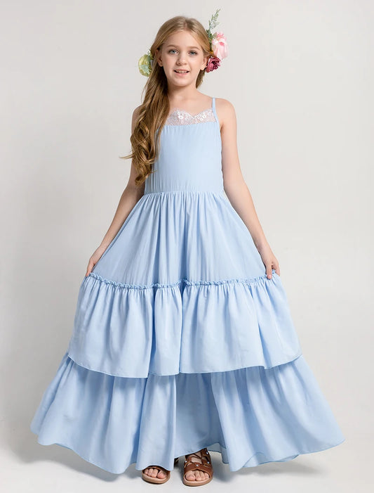 Ravissante Robe d'Été Princesse pour Enfants de 4 à 12 Ans