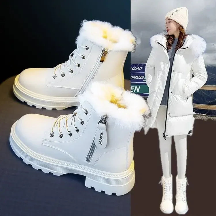 Bottes de Neige Peluche pour Femmes