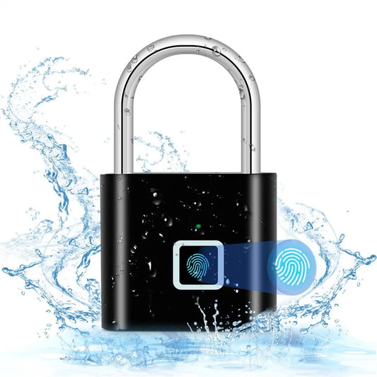 Smart Padlock with Keyless Fingerprint Lock