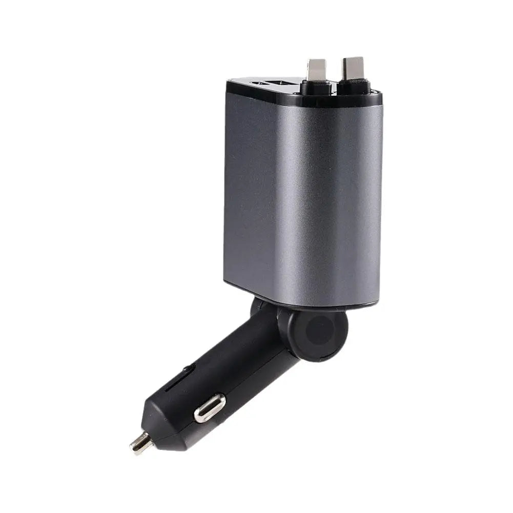 4-in-1 Retractable Car Charger Cable