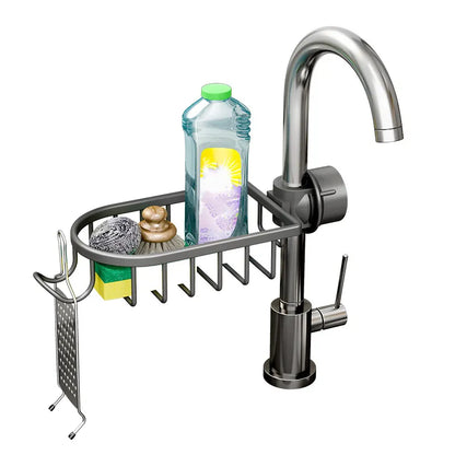 Shampoo, Soap, Shower Storage Shelf - Drain Rack with Hooks