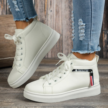 Lace-up Flat Sneakers