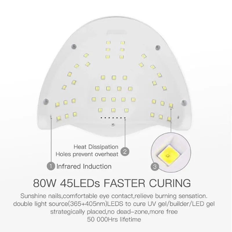 45 LED UV-lamp voor het drogen van nagels