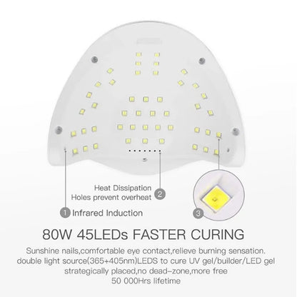 45 LED UV-lamp voor het drogen van nagels