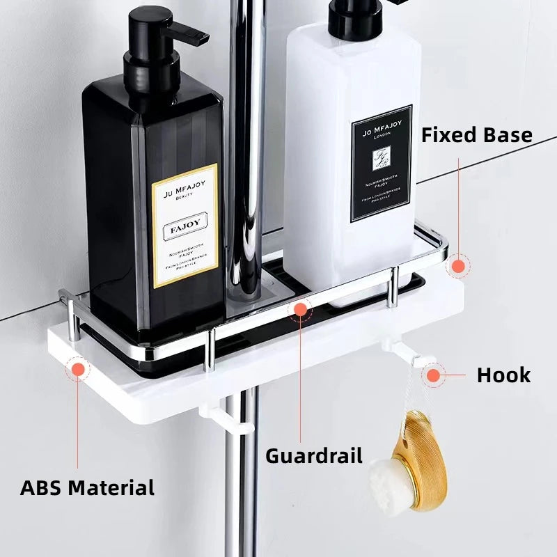 Bathroom and shower storage rack