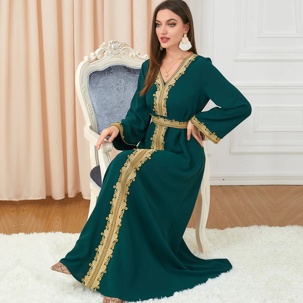 Robe d'été unie 2024 avec coutures colorées pour femmes